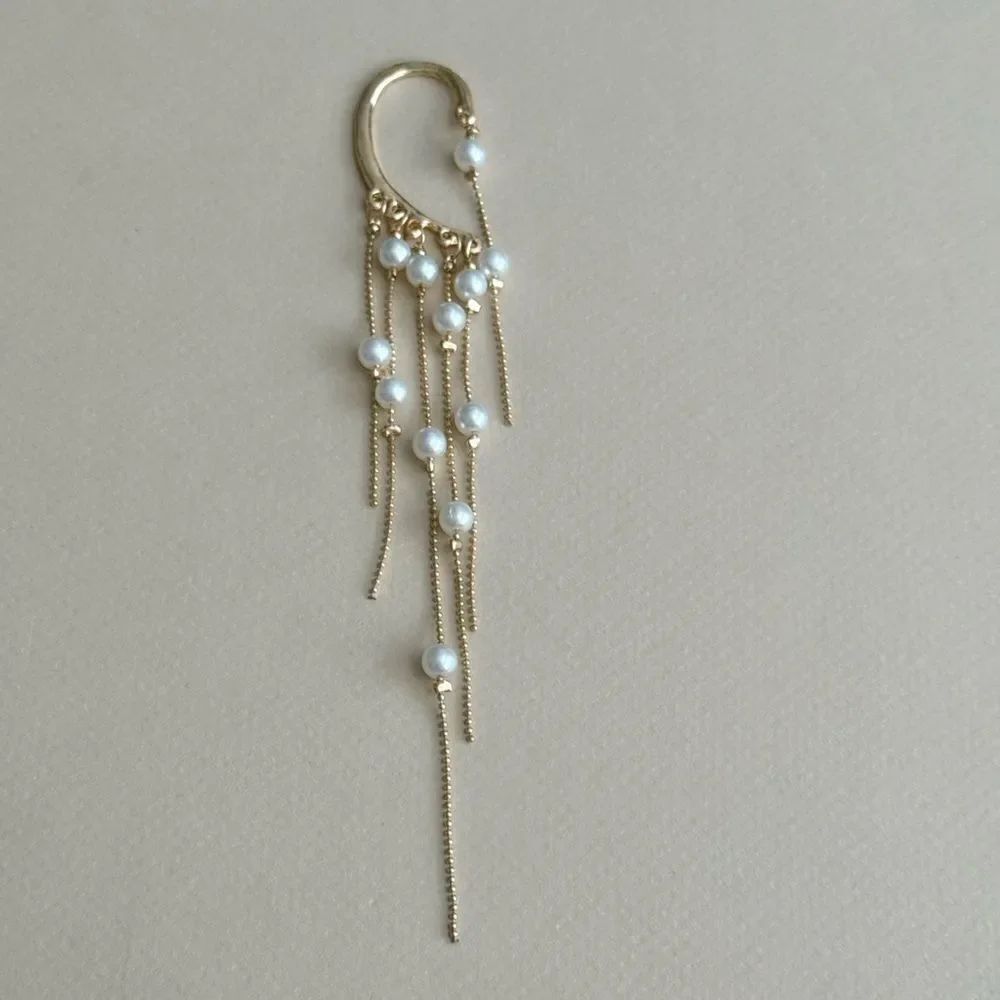 Pearl Drop Ear Cuff #2425 - Picture 3 of 5